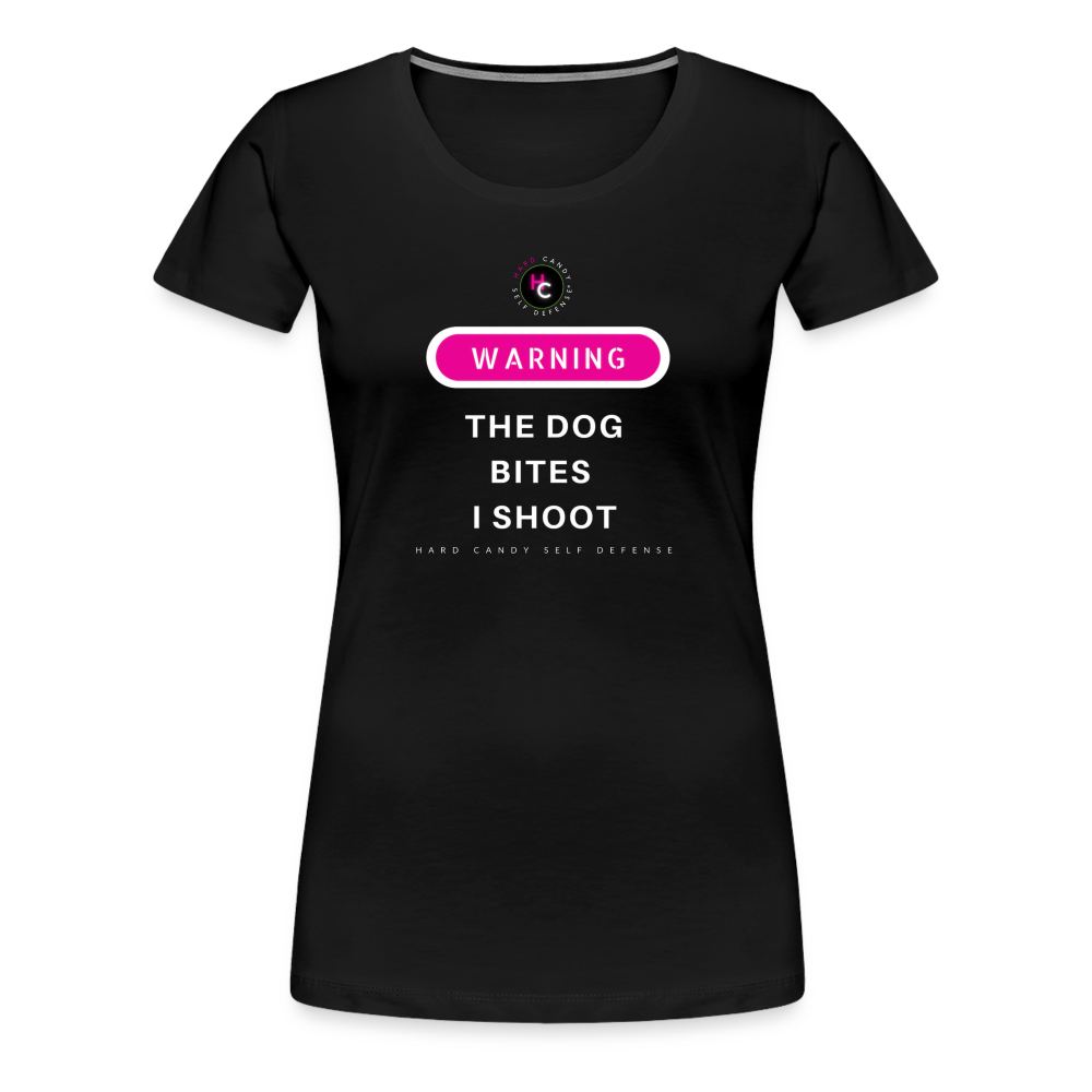 THE DOG BITES I SHOOT Women’s Premium T-Shirt - black