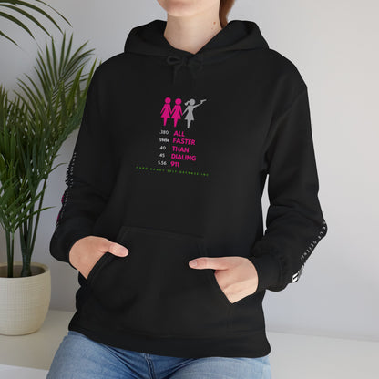 FASTER THAN DIALING 911 - Cozy Hoodie