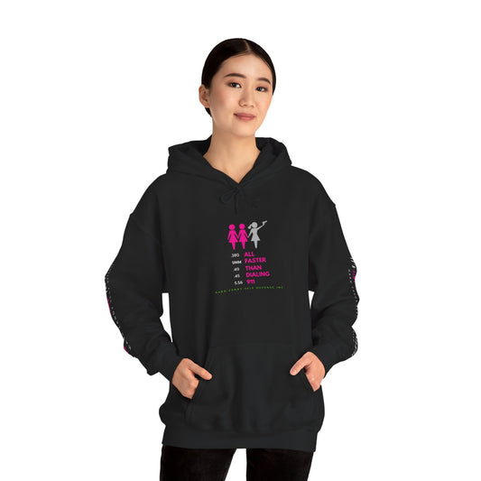 FASTER THAN DIALING 911 - Cozy Hoodie